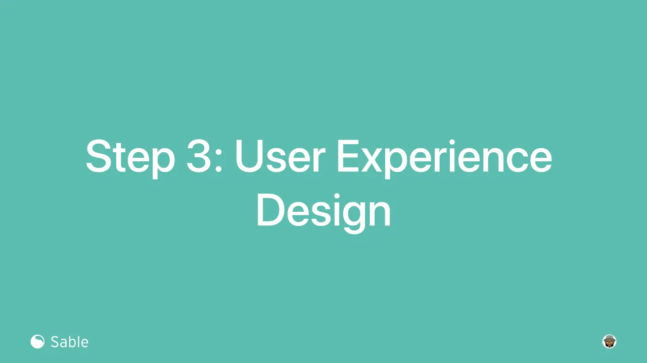 Slide 13 of 24. Section slide: Step 3, User Experience Design