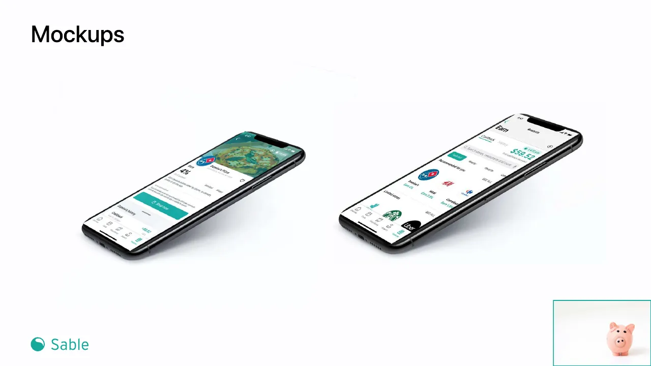 Slide 18 of 24. Mockups: two phones showing a Domino’s Pizza offer earning 4% and the Earn screen