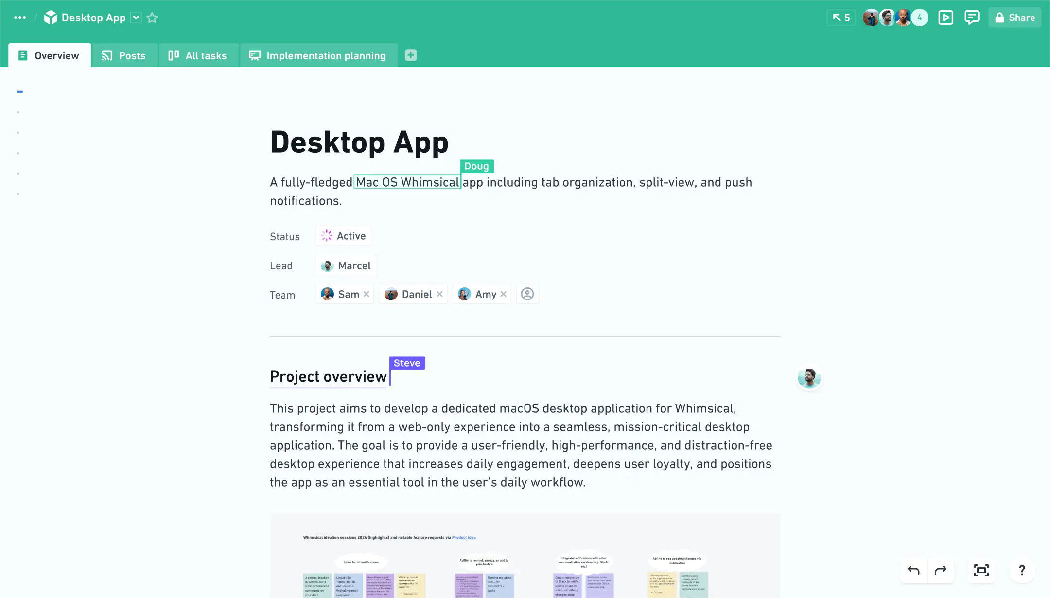Whimsical interface